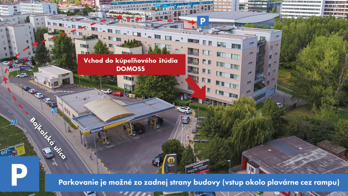 Kúpeľňové štúdio DOMOSS Bajkalská - navigácia